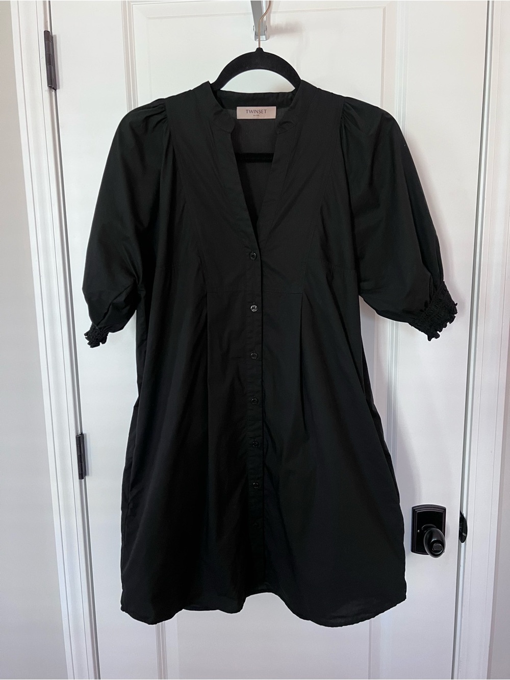 Twinset Black Mini Shirt Dress EUC